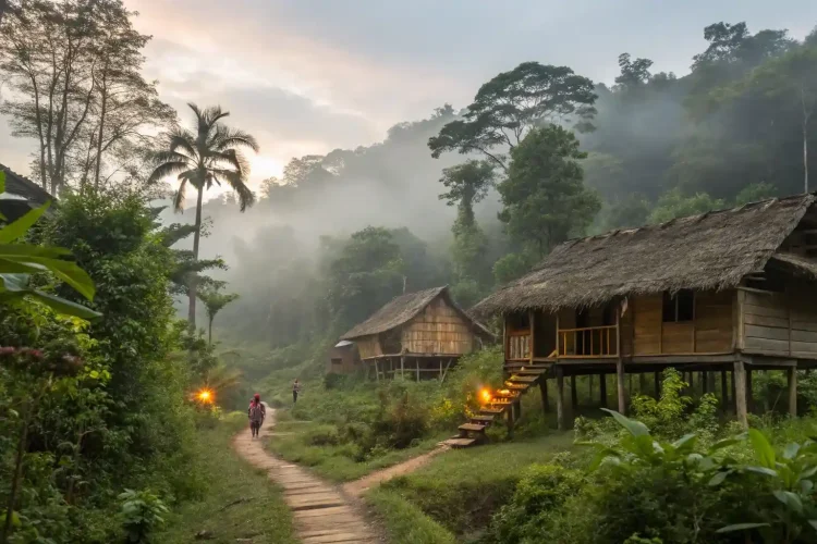 traditional house in mentawai island tour